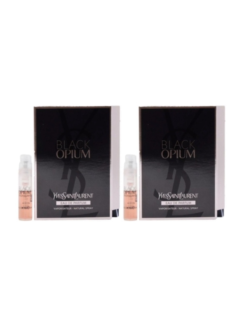 2 x YVES SAINT LAURENT Black Opium Eau de Parfum Samples - .04 fl oz ea.